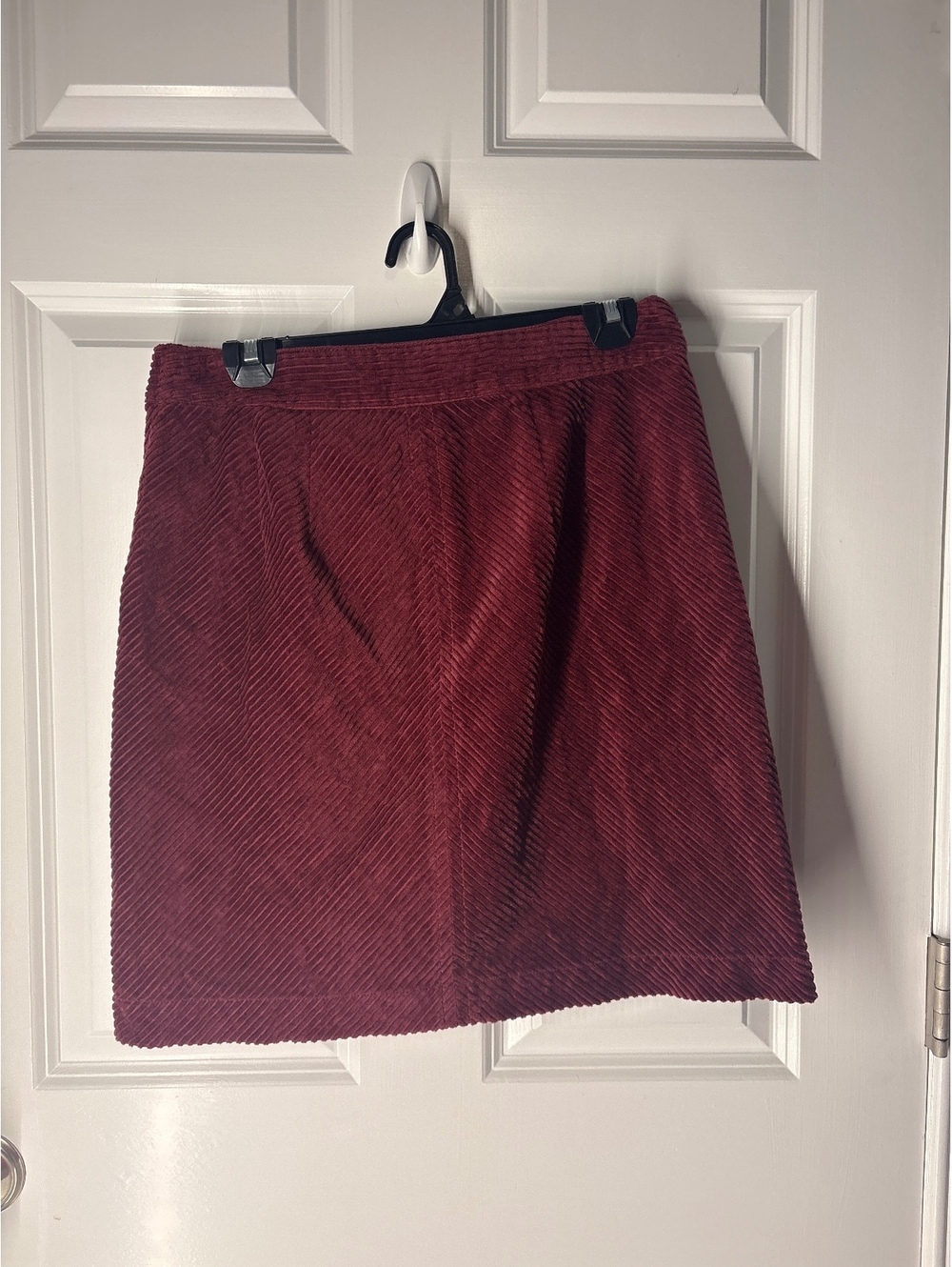 Fall Whimsigoth Talbots Petite Burgundy Knee Length Cordoroy A-line Skirt 30 in